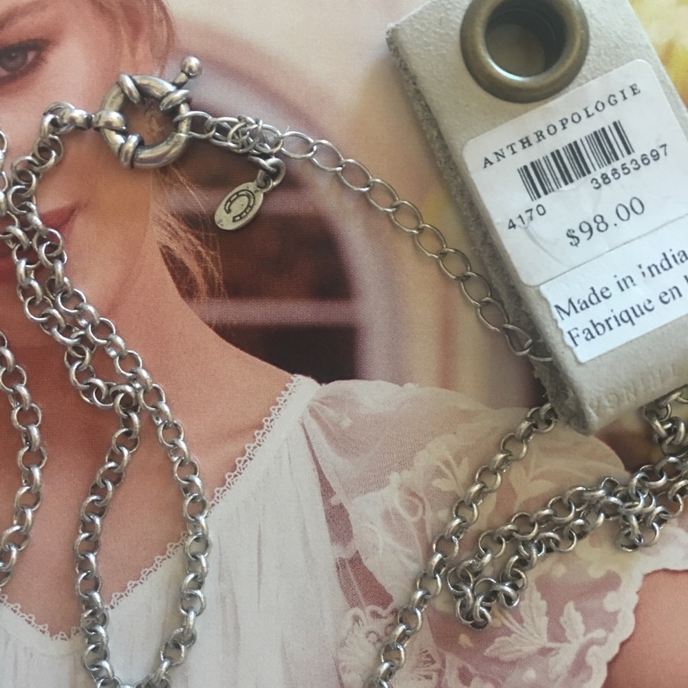 New - Anthropologie silver necklace - Picture 5 of 5